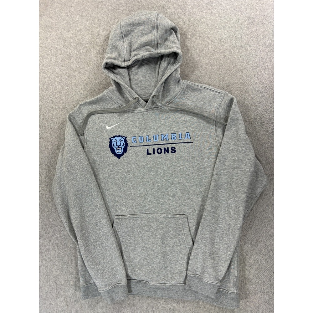 Columbia Lions Nike Screened Logo Campus Hoodie Sweatshirt (Men's Medium) Gray